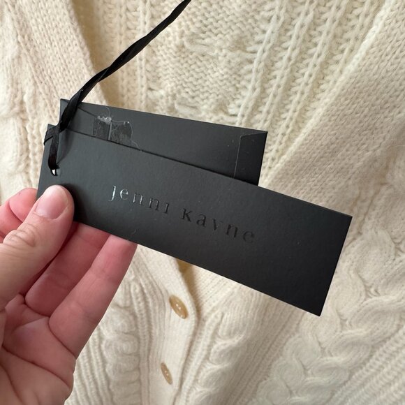 NWT Jenni Kayne Cable Cocoon Cardigan in Ivory Size XS - Picture 9 of 12